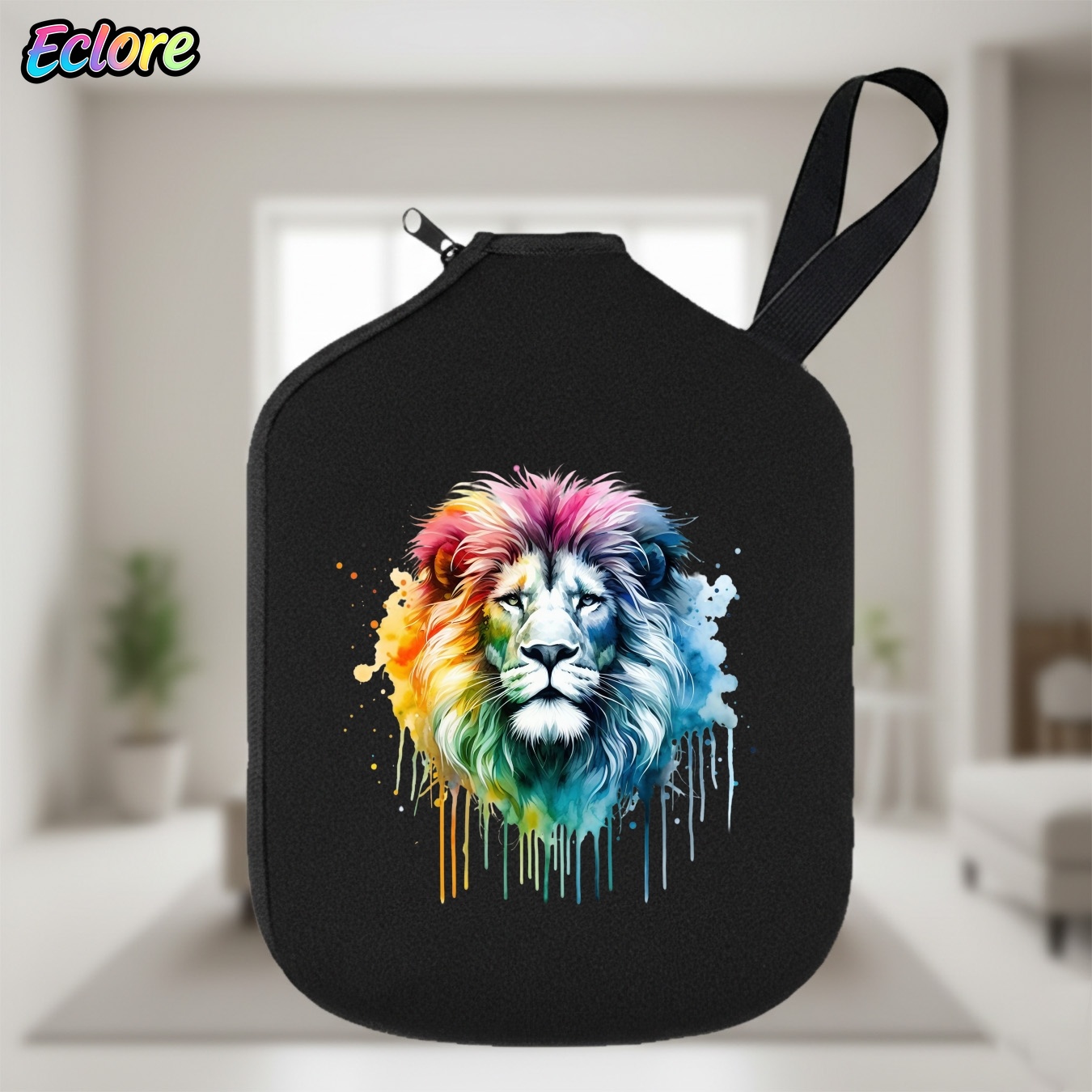 Colorful Watercolor Lion Head  - đánh giá và giá Table Tennis Paddle