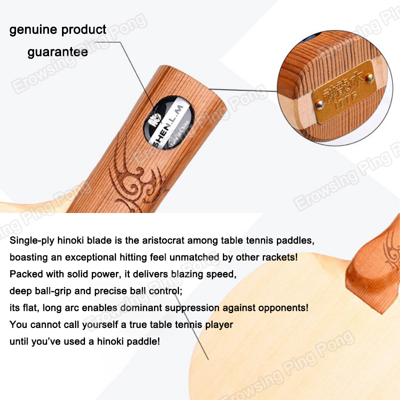 1-Ply Hinoki Table Tennis Blad - đánh giá và giá Table Tennis Blade