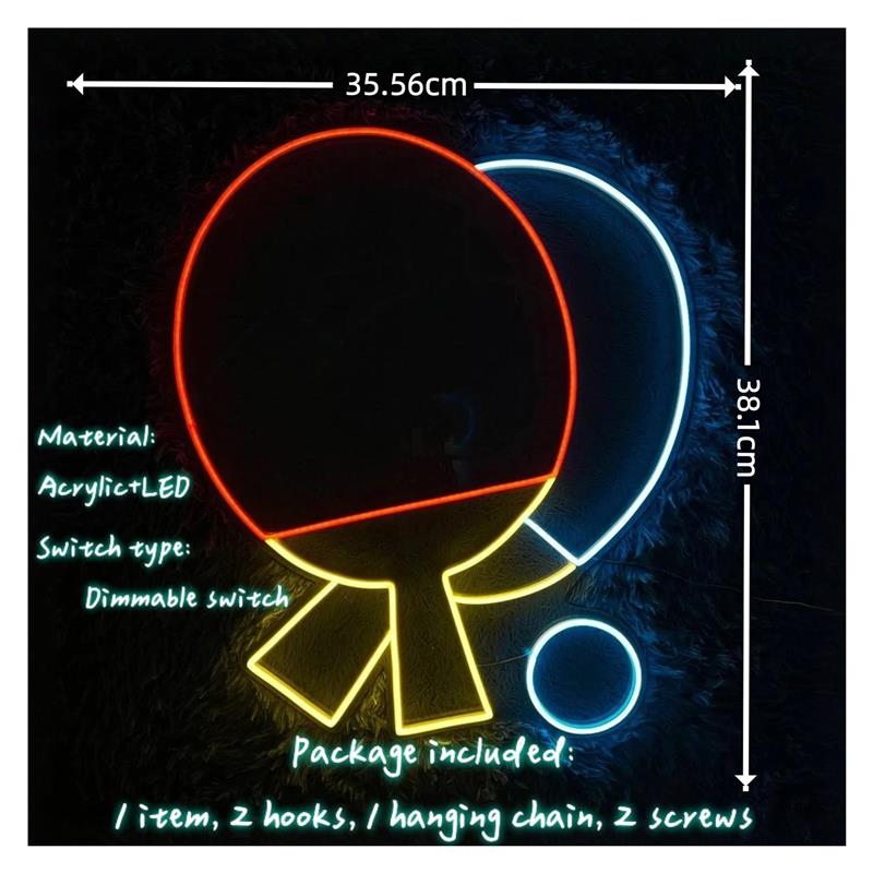 LED Ping Pong Paddle Neon Sign - đánh giá và giá Hall Table Tennis