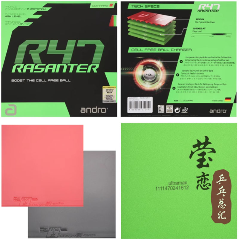 Andro Rasanter R45 47 50 C45 4 - đánh giá và giá Table Tennis Bat