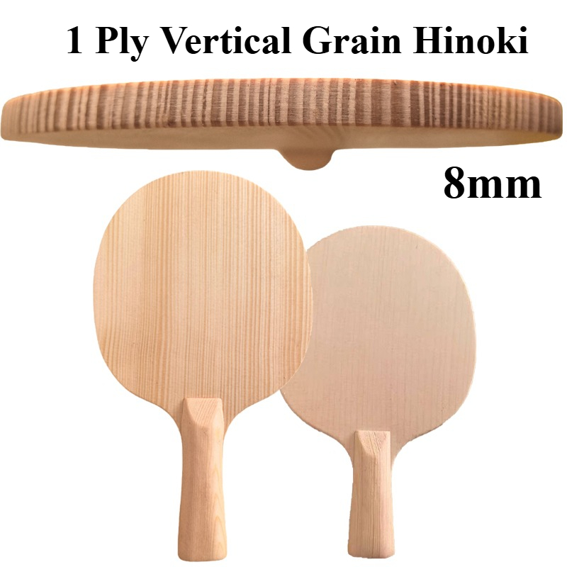 1-Ply 8mm Vertical Grain Hinok - đánh giá và giá Table Tennis Blade