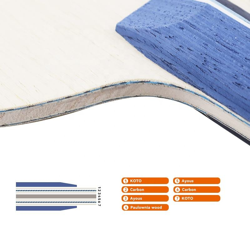 1PCS Blue Carbon Fiber Table T - đánh giá và giá Table Tennis Blade